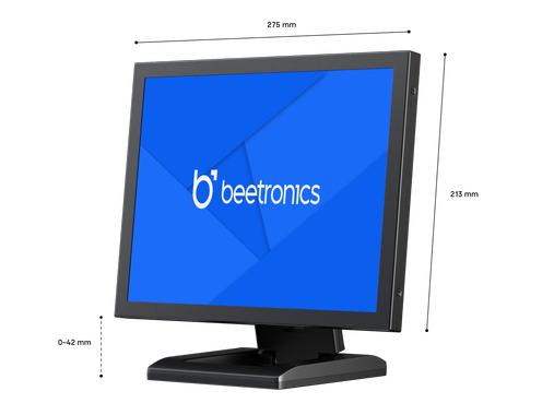 12 Inch Monitor Metaal (4:3)