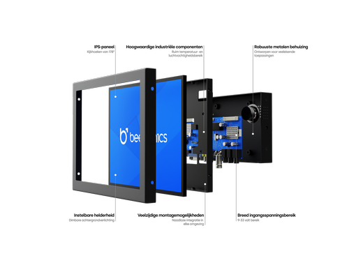 8 Inch Monitor Metaal (4:3)