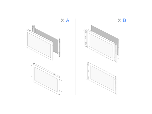 8 Inch Monitor Metaal (4:3)
